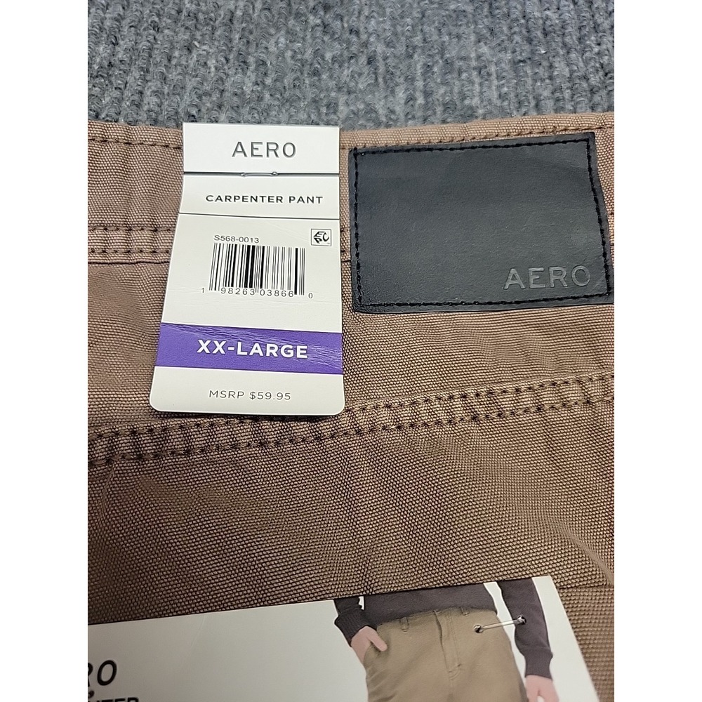 Nwt Mens Carpenter Brown Pants Aeropostle XXL Measurement 42x30 - Picture 3 of 7
